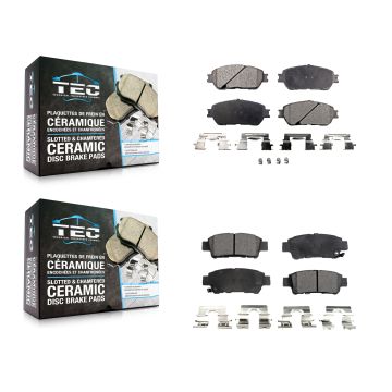 Front Rear Ceramic Brake Pads Kit For 2004-2010 Toyota Sienna KTC-100459