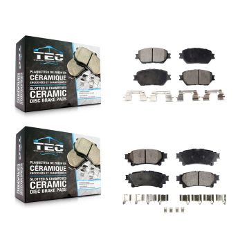 Front Rear Ceramic Brake Pads Kit For 2014 Lexus IS250 C F Sport KTC-100461