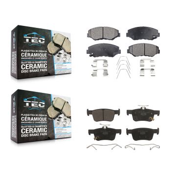 Front Rear Ceramic Brake Pads Kit For Honda Civic KTC-100470