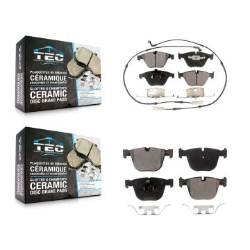 Front Rear Ceramic Brake Pad Kit For BMW M3 650i 645Ci 550i 750i 545i 750Li 745i 535i 1 M KTC-100478