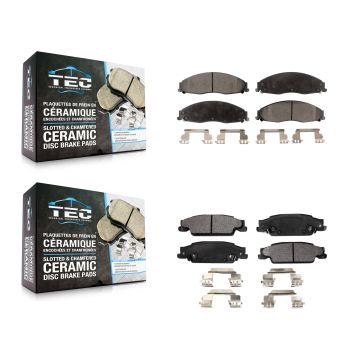 Front Rear Ceramic Brake Pads Kit For Pontiac Grand Prix Cadillac CTS STS KTC-100480