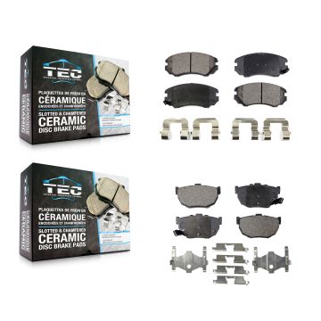 Front Rear Ceramic Brake Pads Kit For Hyundai Tiburon KTC-100483