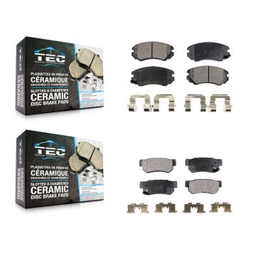 Front Rear Ceramic Brake Pads Kit For Hyundai Elantra Tucson Kia Sonata Sportage Optima KTC-100484