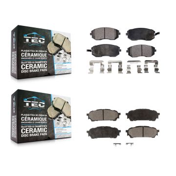 Front Rear Ceramic Brake Pads Kit For Subaru Impreza Forester Saab 9-2X KTC-100485
