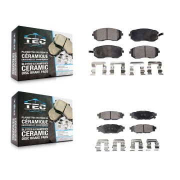 Front Rear Ceramic Brake Pads Kit For Subaru Outback Forester Impreza Legacy WRX KTC-100486