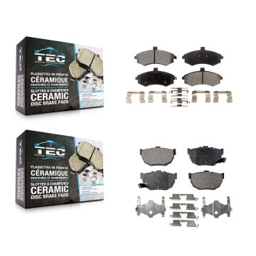Front Rear Ceramic Brake Pads Kit For Hyundai Elantra Disc rear brakes KTC-100491
