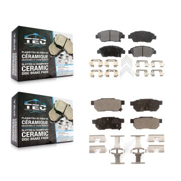 Front Rear Ceramic Brake Pads Kit For Honda Fit Civic del Sol KTC-100495