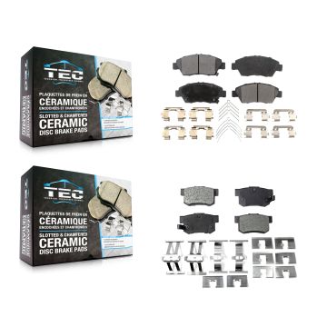 Front Rear Ceramic Brake Pads Kit For Honda Civic Acura ILX RSX CR-Z KTC-100496