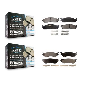 Front Rear Ceramic Brake Pads Kit For Dodge Ram 1500 3500 2500 KTC-100501