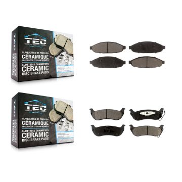 Front Rear Ceramic Brake Pads Kit For 2004-2008 Chrysler Pacifica KTC-100509