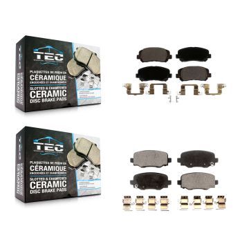Front Rear Ceramic Brake Pads Kit For Jeep Cherokee Chrysler 200 KTC-100521
