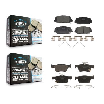 Front Rear Ceramic Brake Pads Kit For Honda Civic KTC-100523