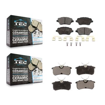 Front Rear Ceramic Brake Pads Kit For 2014-2019 Ford Fiesta ST KTC-100526