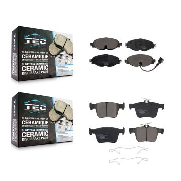 Front Rear Ceramic Brake Pads Kit For Volkswagen Jetta Taos Audi A3 Quattro e-Golf e-tron KTC-100529