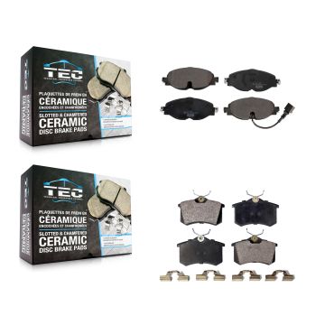 Front Rear Ceramic Brake Pads Kit For 2015 Volkswagen Golf SportWagen DIESEL engine KTC-100531