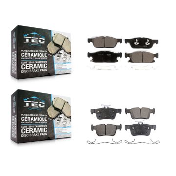 Front Rear Ceramic Brake Pads Kit For Ford Fusion Lincoln MKZ Continental KTC-100535