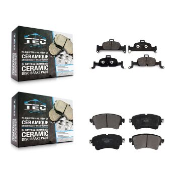 Front Rear Ceramic Brake Pads Kit For Audi Q5 A4 Quattro A5 Sportback allroad A6 KTC-100543