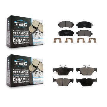 Front Rear Ceramic Brake Pads Kit For Subaru Crosstrek Forester Outback Legacy WRX KTC-100547