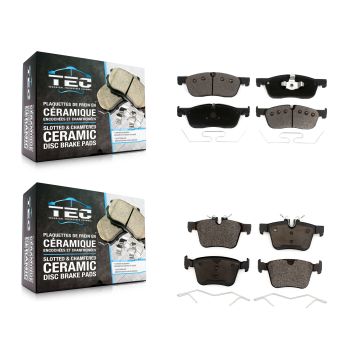 Front Rear Ceramic Brake Pad Kit For Land Rover Jaguar F-Pace Discovery Sport Range Velar KTC-100555