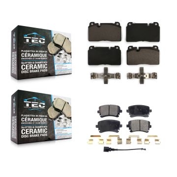 Front Rear Ceramic Brake Pads Kit For 2016 Audi Q5 FLEX engine KTC-100567