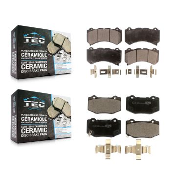 Front Rear Ceramic Brake Pads Kit For Chevrolet Corvette Cadillac ATS Camaro KTC-100576