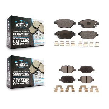 Front Rear Ceramic Brake Pads Kit For Fiat 500 KTC-100589