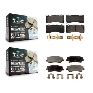 Front Rear Ceramic Brake Pads Kit For 2015 Ford Mustang 3.7L With Brembo Brakes KTC-100592