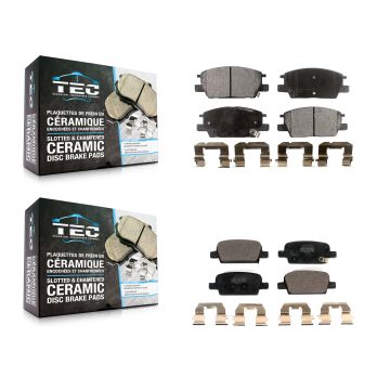 Front Rear Ceramic Brake Pad Kit For 2016-2019 Chevrolet Malibu With Manual Parking KTC-100596