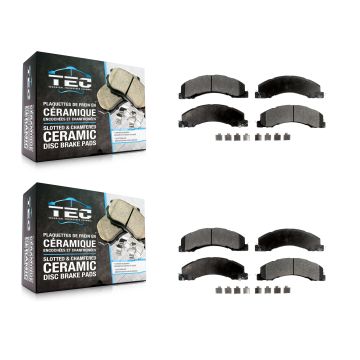 Front Rear Ceramic Brake Pads Kit For Ram Dodge Sterling Truck 4500 5500 Bullet 45 55 KTC-100619