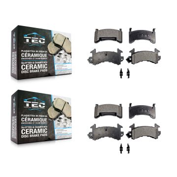 Front Rear Ceramic Brake Pads Kit For Chevrolet Camaro Pontiac Firebird Cadillac Eldorado KTC-100625
