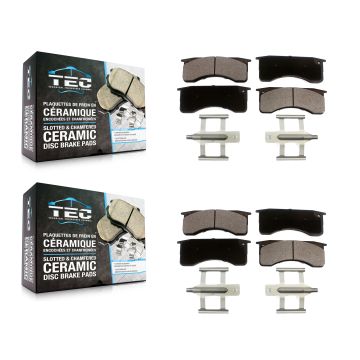 Front Rear Ceramic Brake Pad Kit For IC Corporation International CE School Bus 4300 Hino KTC-100626