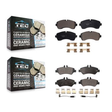 Front Rear Ceramic Brake Pads Kit For Sprinter 3500 Mercedes-Benz Dodge Freightliner KTC-100629