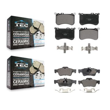 Front Rear Ceramic Brake Pads Kit For Mercedes-Benz CLS550 E550 KTC-100631
