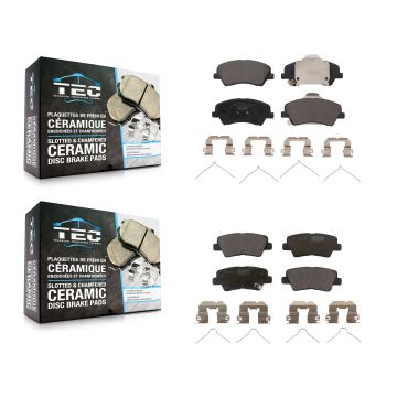 Front Rear Ceramic Brake Pads Kit For Kia Rio Hyundai Accent KTC-100642