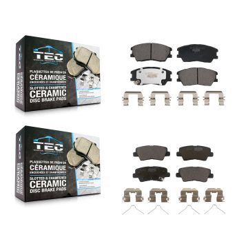 Front Rear Ceramic Brake Pads Kit For 2020-2022 Kia Soul Turbocharged KTC-100726