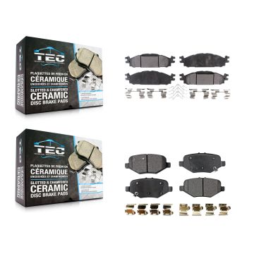 Front Rear Ceramic Brake Pads Kit For 2015 Ford Explorer Without Heavy Duty Brakes KTC-100742