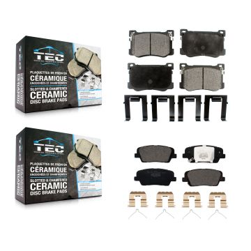 Front Rear Ceramic Brake Pads Kit For 2018 Genesis G80 3.3L KTC-100761