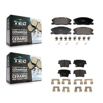 Front Rear Ceramic Brake Pads Kit For Dodge Charger With 370mm Diameter Rotor KTC-100778