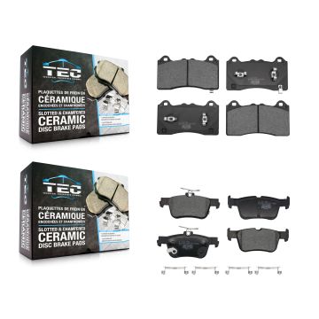 Front Rear Ceramic Brake Pads Kit For 2021-2023 Ford Mustang Mach-E KTC-100809