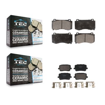 Front Rear Ceramic Brake Pads Kit For Dodge Charger With 370mm Diameter Rotor KTC-100823