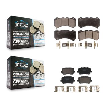 Front Rear Ceramic Brake Pads Kit For Dodge Charger With 370mm Diameter Rotor KTC-100825