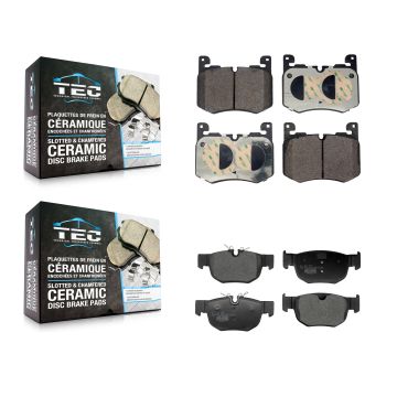 Front Rear Ceramic Brake Pads Kit For Jaguar F-Pace Land Rover Range Velar KTC-100866