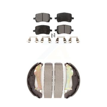 Front Rear Ceramic Brake Pads And Drum Shoes Kit For Pontiac G5 Chevrolet HHR KTN-100020