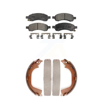 Front Rear Ceramic Brake Pads And Drum Shoes Kit For Chevrolet Colorado GMC Canyon KTN-100022
