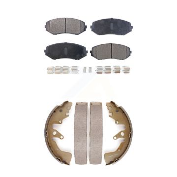 Front Rear Ceramic Brake Pads And Drum Shoes Kit For 2006-2008 Suzuki Grand Vitara KTN-100025