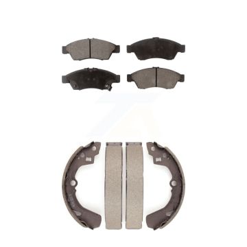 Front Rear Ceramic Brake Pads And Drum Shoes Kit For 2006-2007 Suzuki Aerio KTN-100026