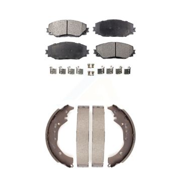 Front Rear Ceramic Brake Pads And Drum Shoes Kit For Toyota Corolla Scion xD KTN-100027