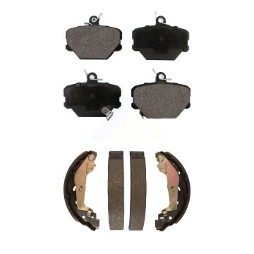 Front Rear Ceramic Brake Pads And Drum Shoes Kit For Smart Fortwo KTN-100028