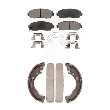 Front Rear Ceramic Brake Pads And Drum Shoes Kit For Honda Civic KTN-100037