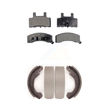 Front Rear Ceramic Brake Pads & Drum Shoe Kit For Chevrolet Tahoe GMC Yukon DIESEL engine KTN-100062
